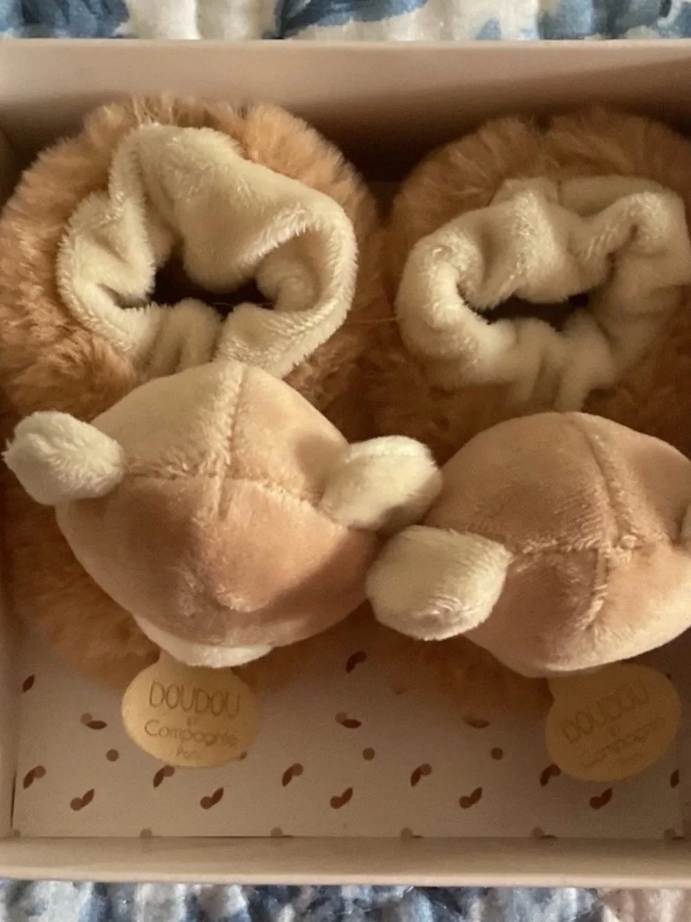 NWT TEDDY BEAR Baby Bootie Slippers Baby 0-6 months Doudou Et Compagnie Paris